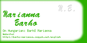 marianna barho business card