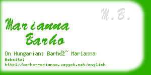marianna barho business card